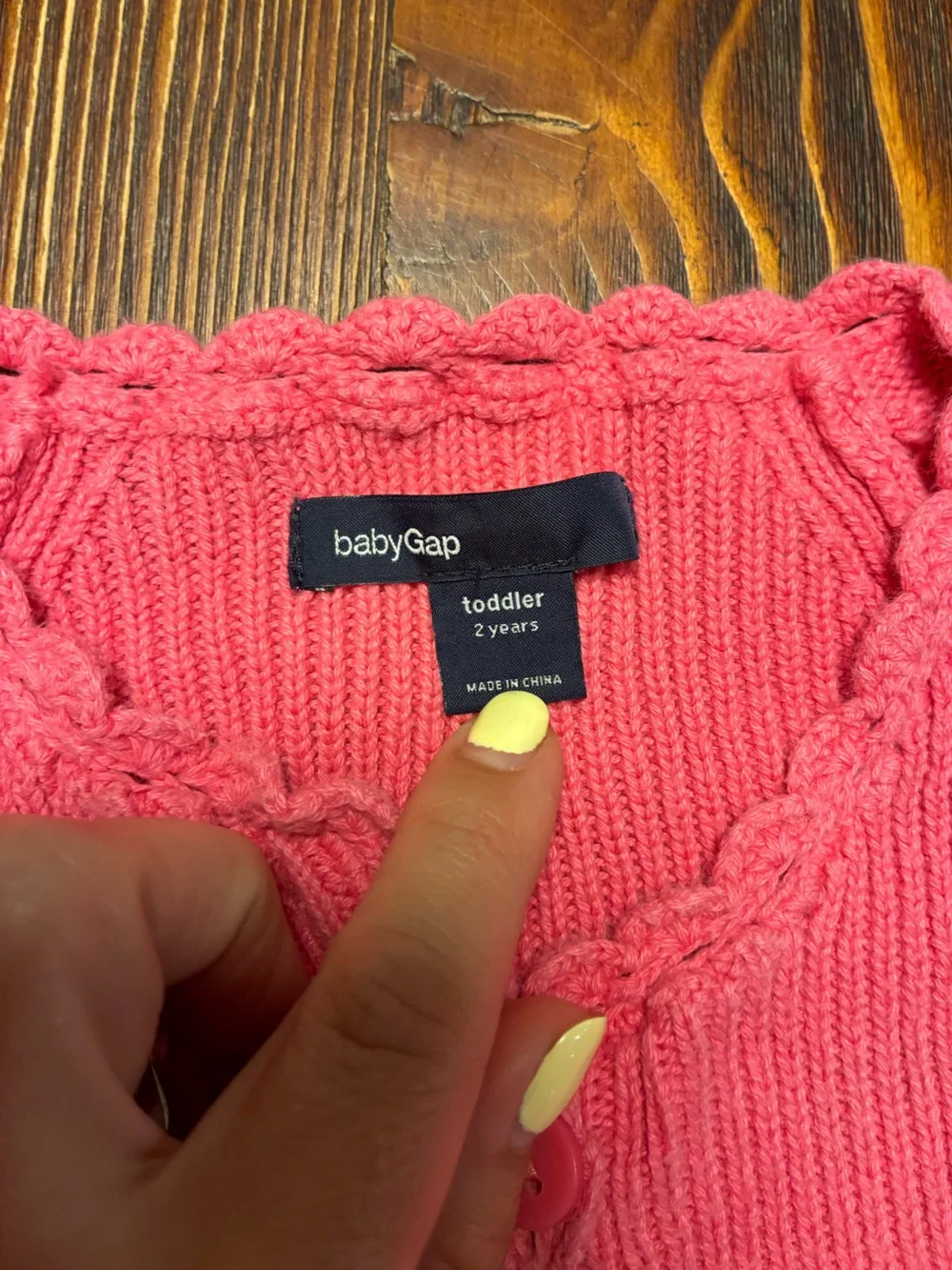 Pink Cropped Knit Cardigan 2t